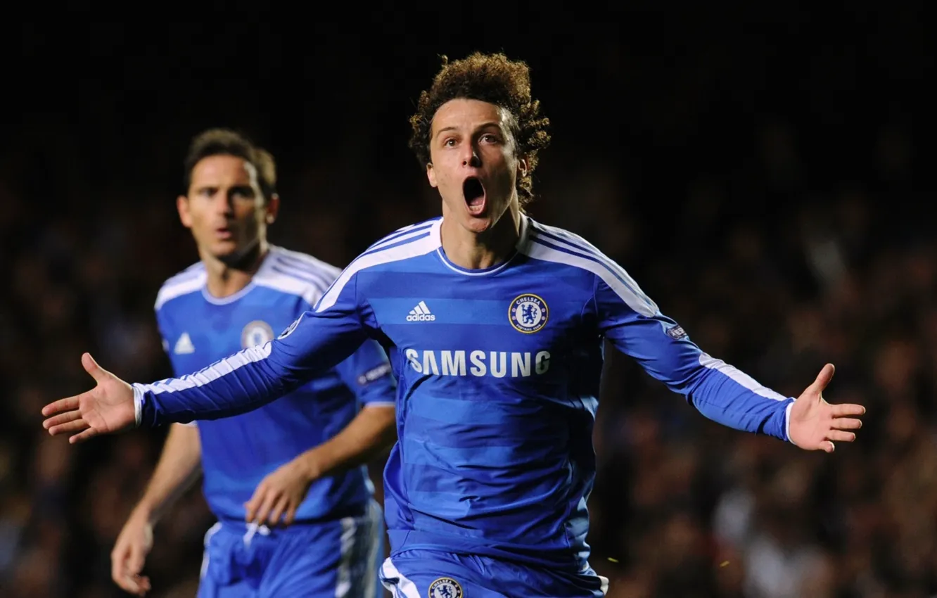 Photo wallpaper football, sport, goal, football, lampard, Chelsea, Stamford Bridge, David Luiz
