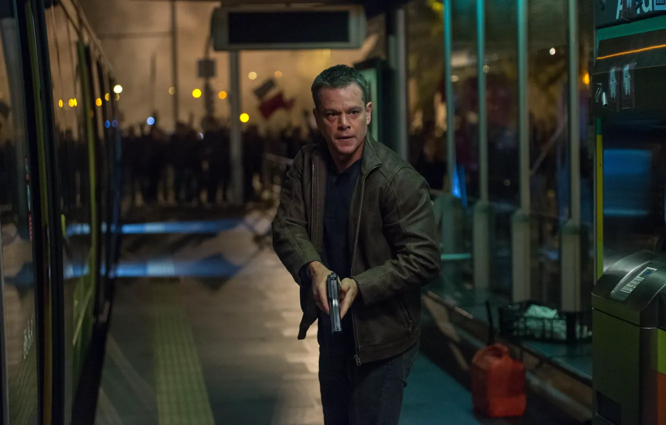 Photo wallpaper cinema, gun, pistol, weapon, spy, man, movie, film