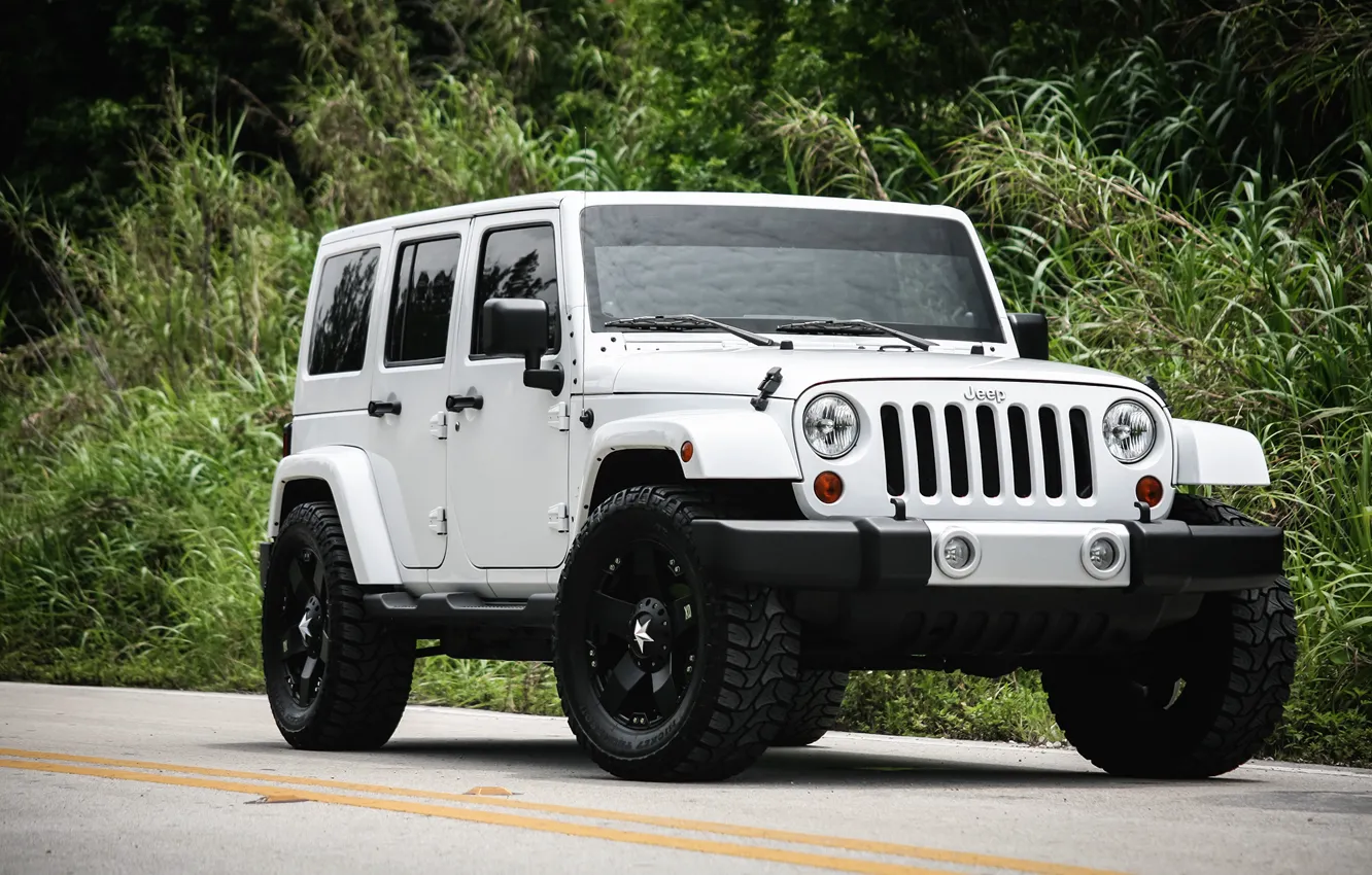 Photo wallpaper Sahara, with, Wrangler, Jeep, Unlimited, kit, suspension, leveling