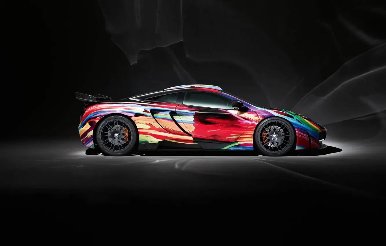 Photo wallpaper car, 2012, black, color, McLaren MP4 12C