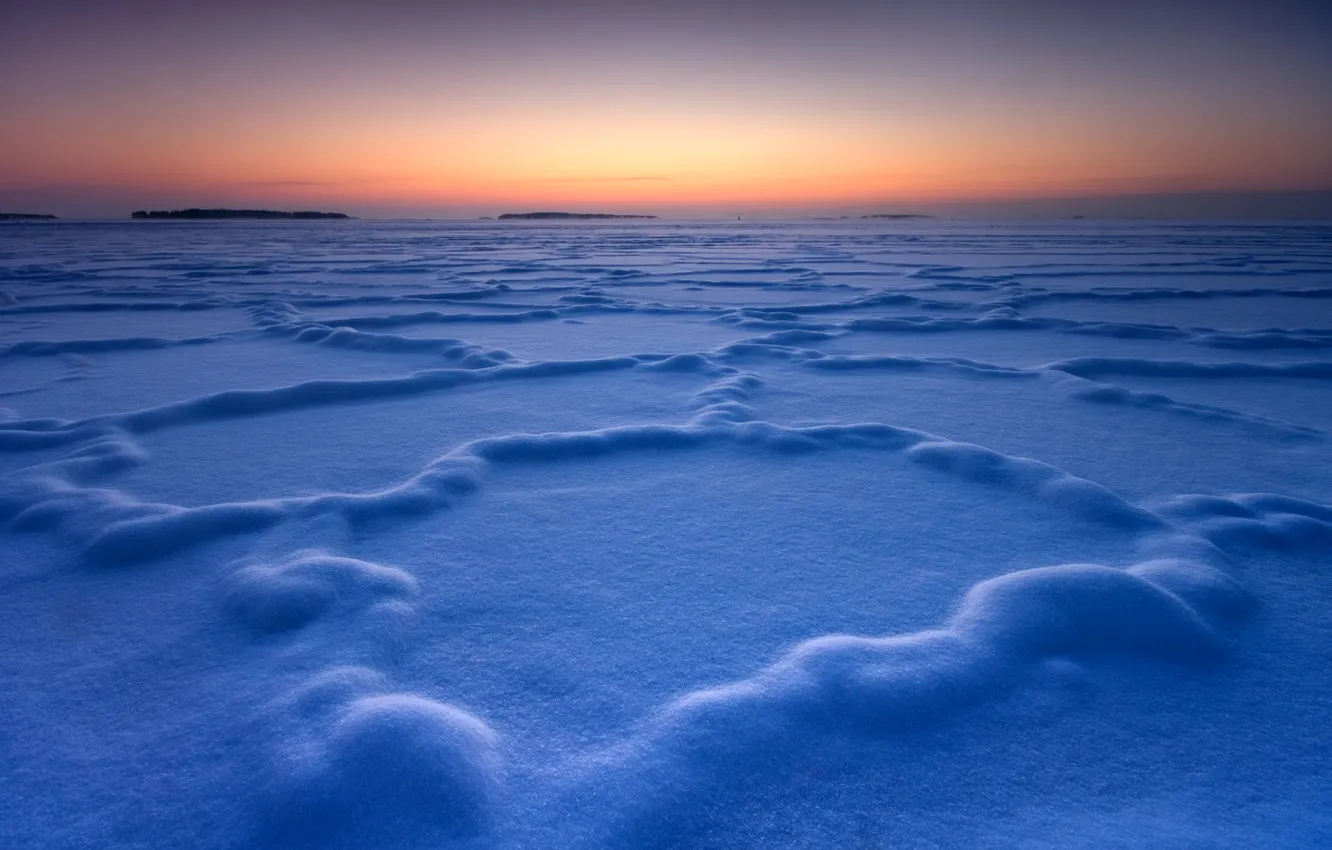 Photo wallpaper ice, winter, landscape, space