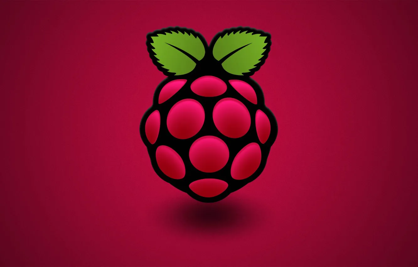 Photo wallpaper computer, raspberry, color, berry, leaf, Raspberry Pi