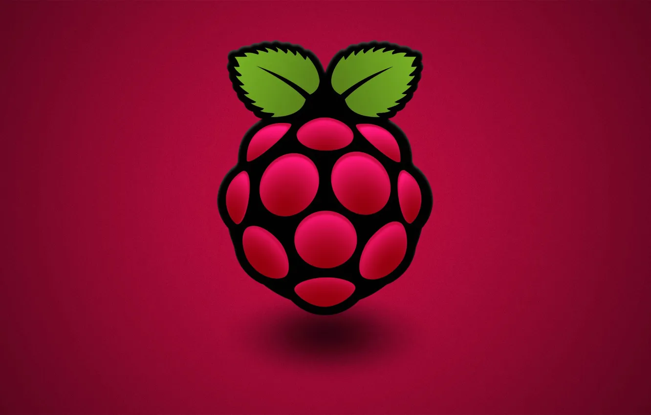 Photo wallpaper computer, berries, raspberry, color, leaf, Raspberry Pi