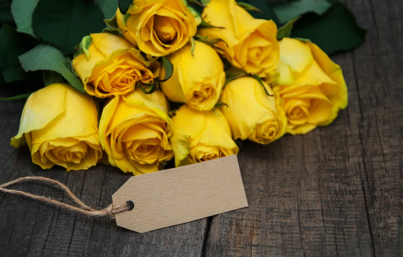 Photo wallpaper roses, bouquet, yellow, yellow, flowers, roses