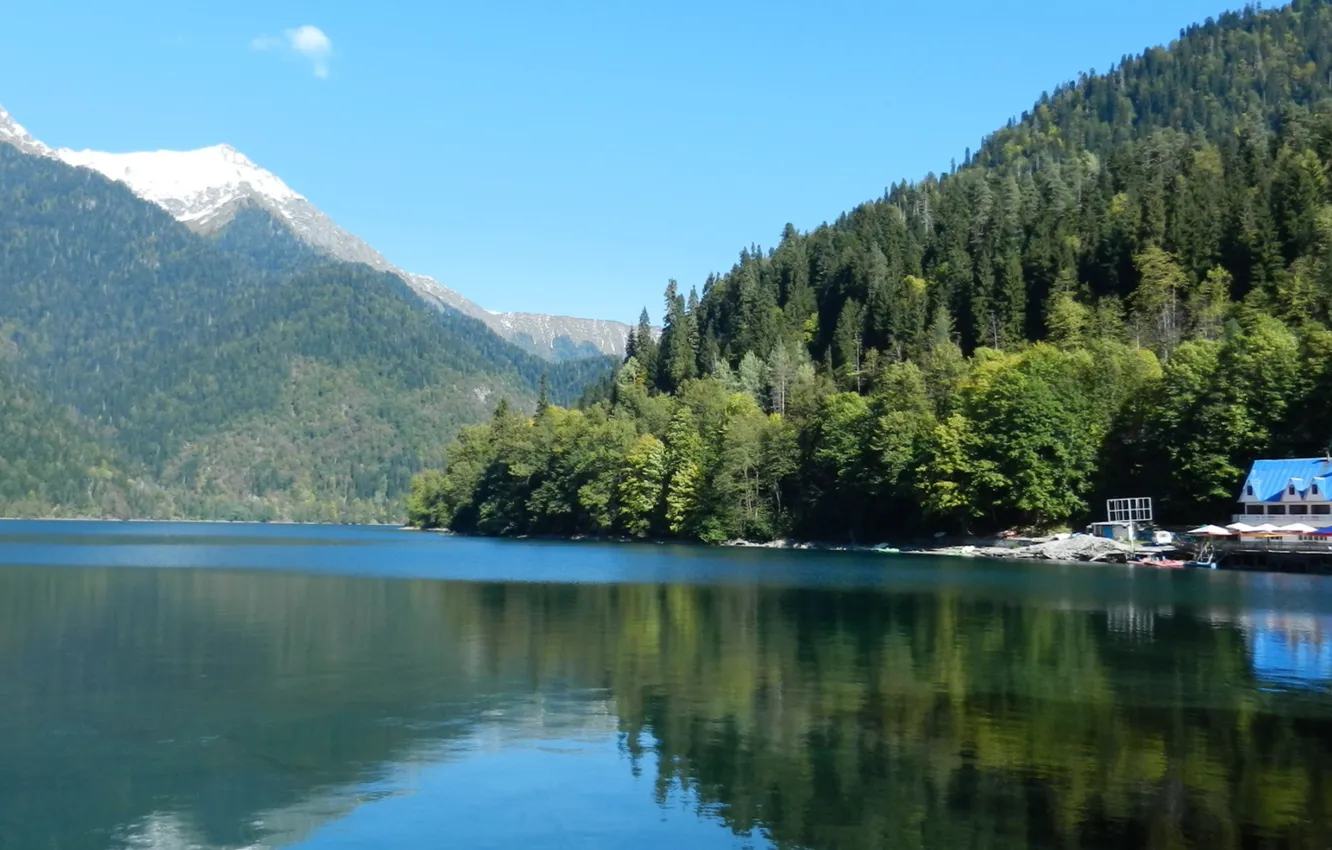 Photo wallpaper lake, Abkhazia, Riza