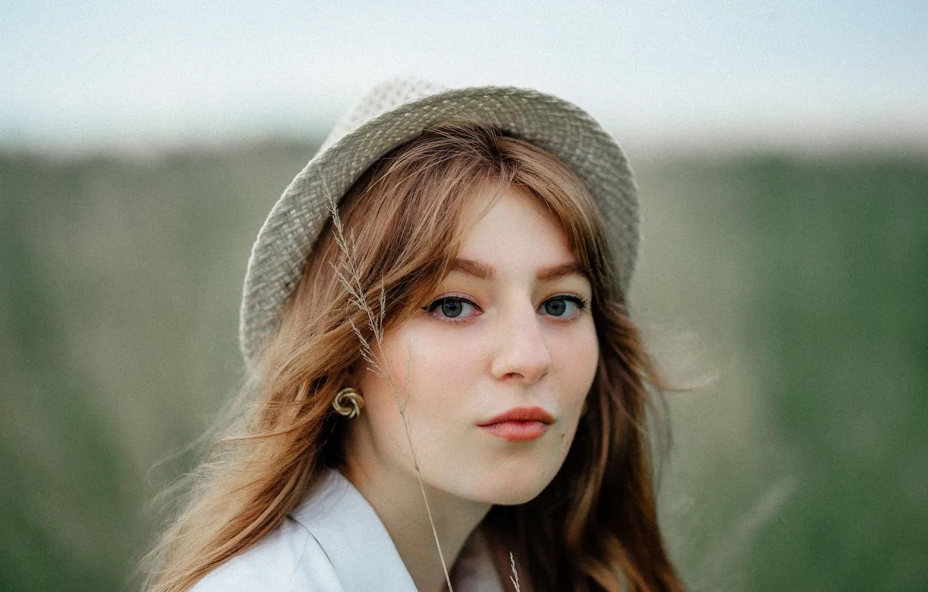 Photo wallpaper portrait, blurred background, Vika, Anastasia Golneva