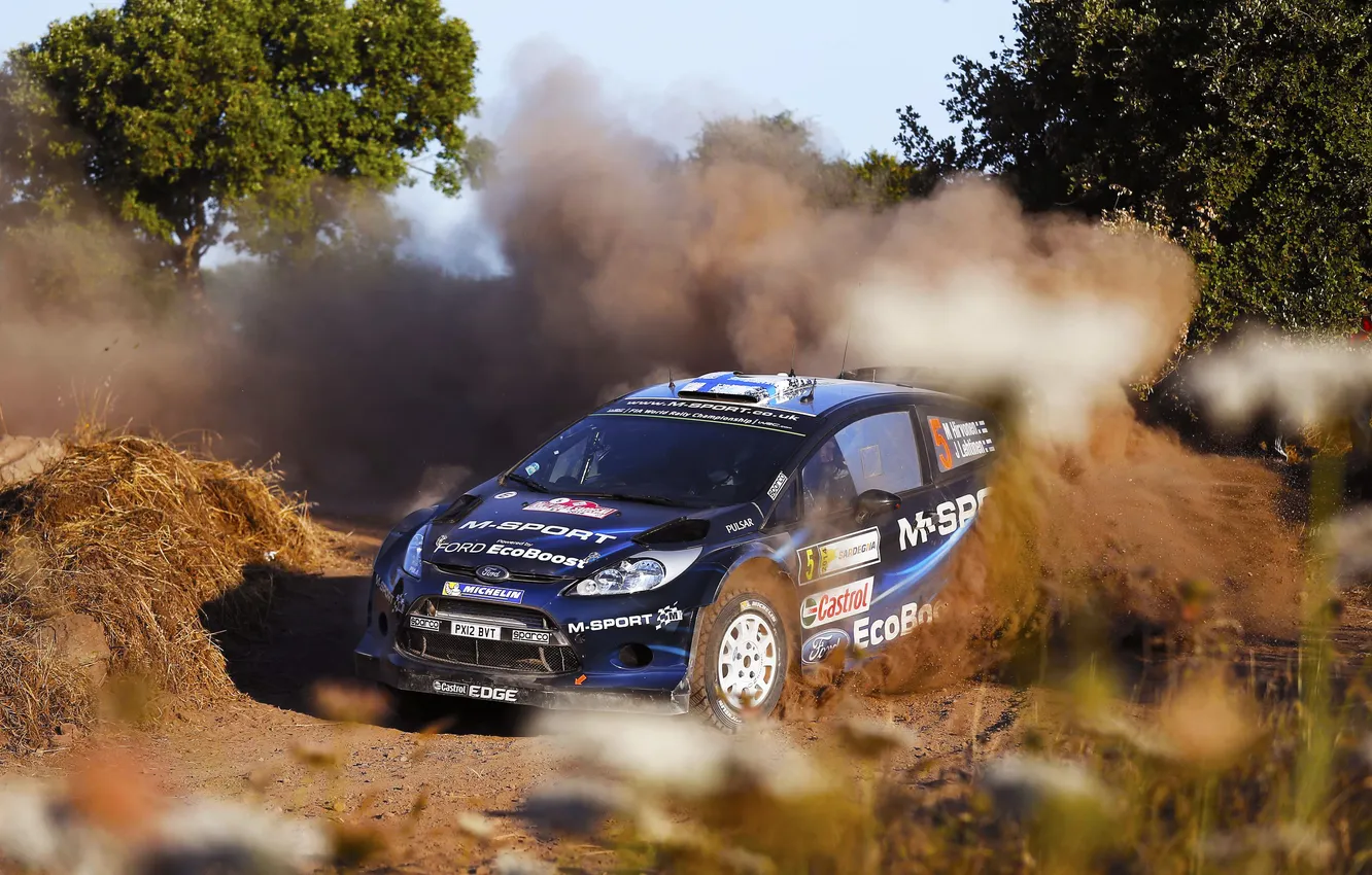 Photo wallpaper auto, race, sport, Ford, dust, day, Skid, Ford