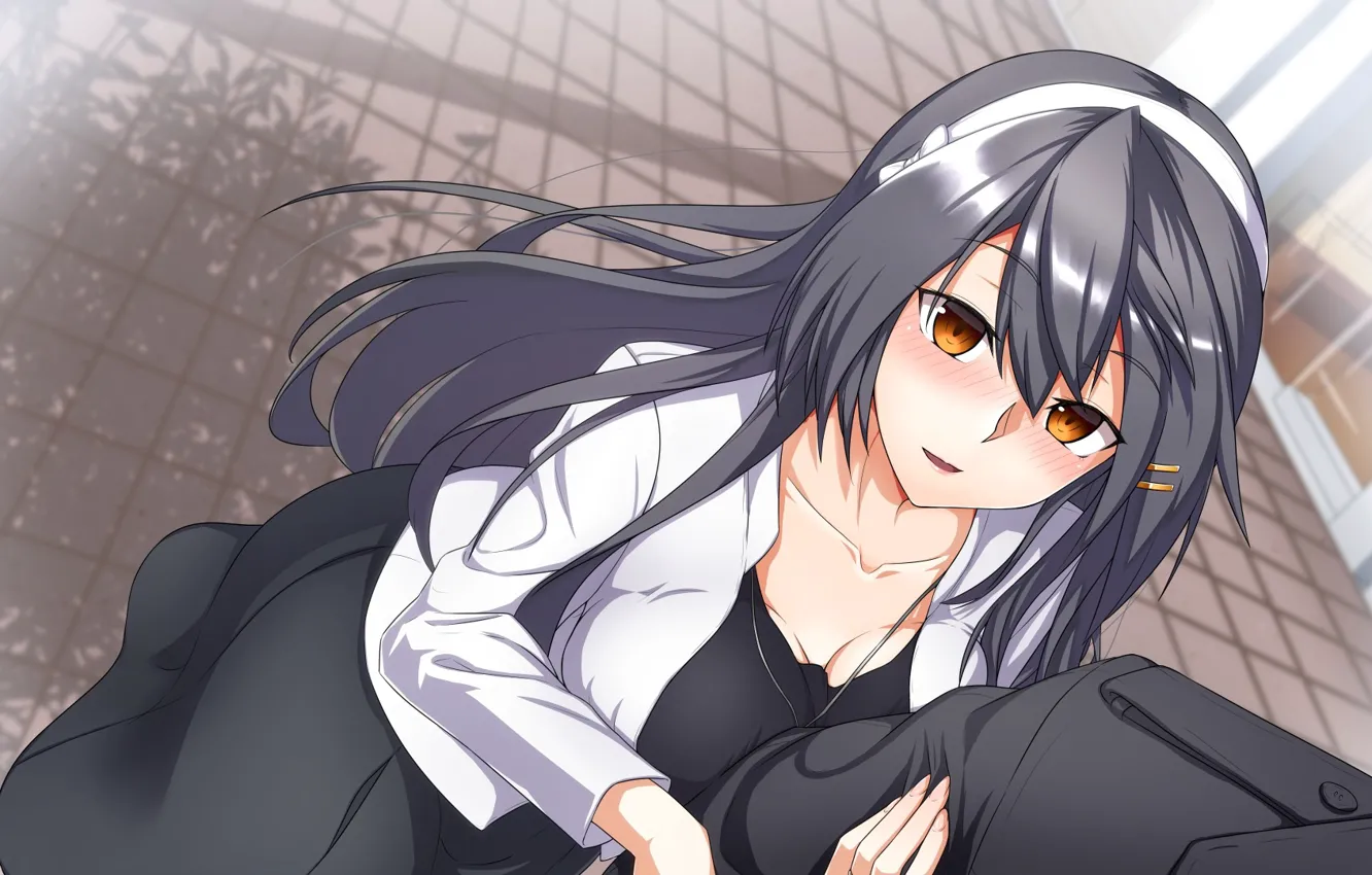 Photo wallpaper admiral, kantai collection, Haruna, carmine (ucdio)