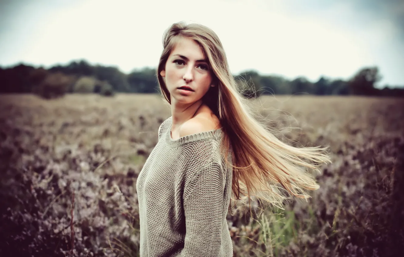 Photo wallpaper girl, background, portrait