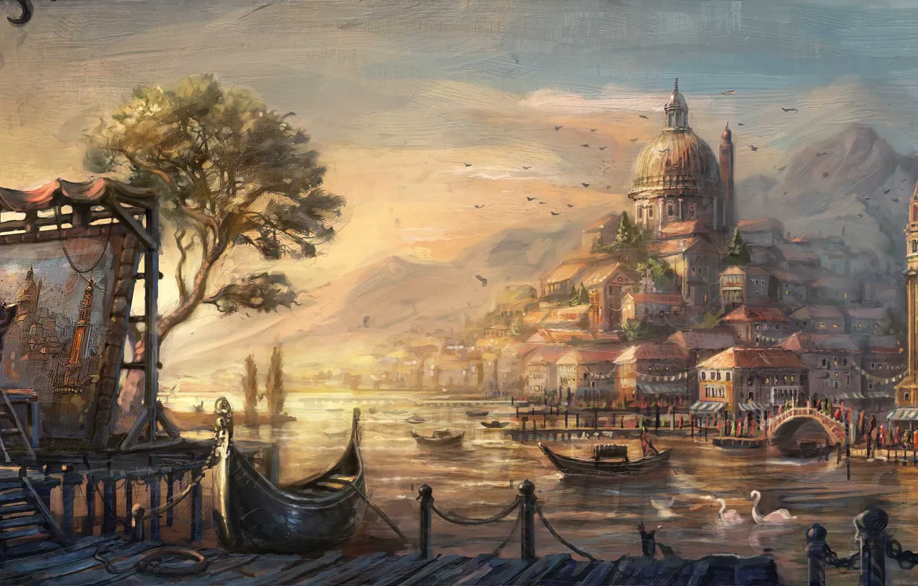 Photo wallpaper city, lowres, venetian, anno 1404