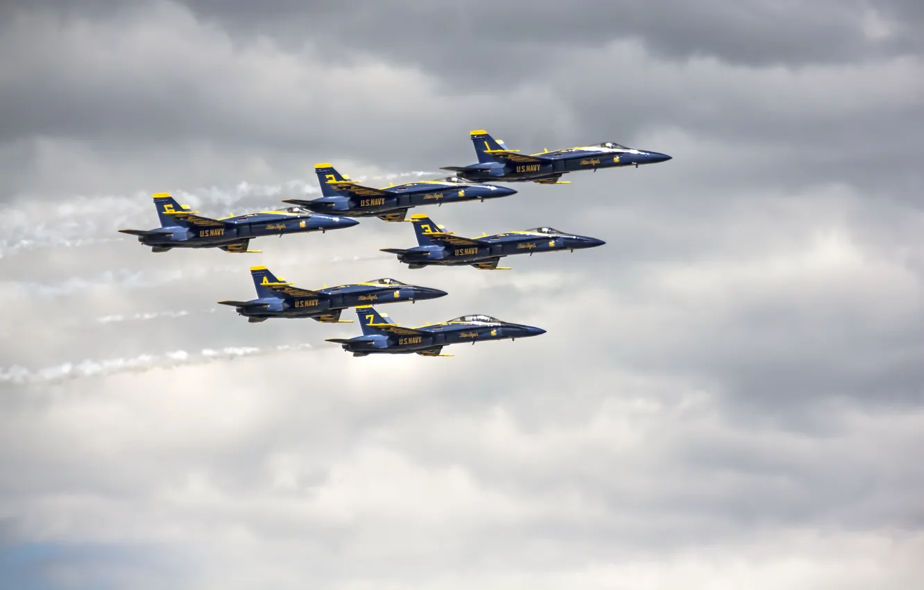 Photo wallpaper Blue Angels, Rhode Island, Air Show