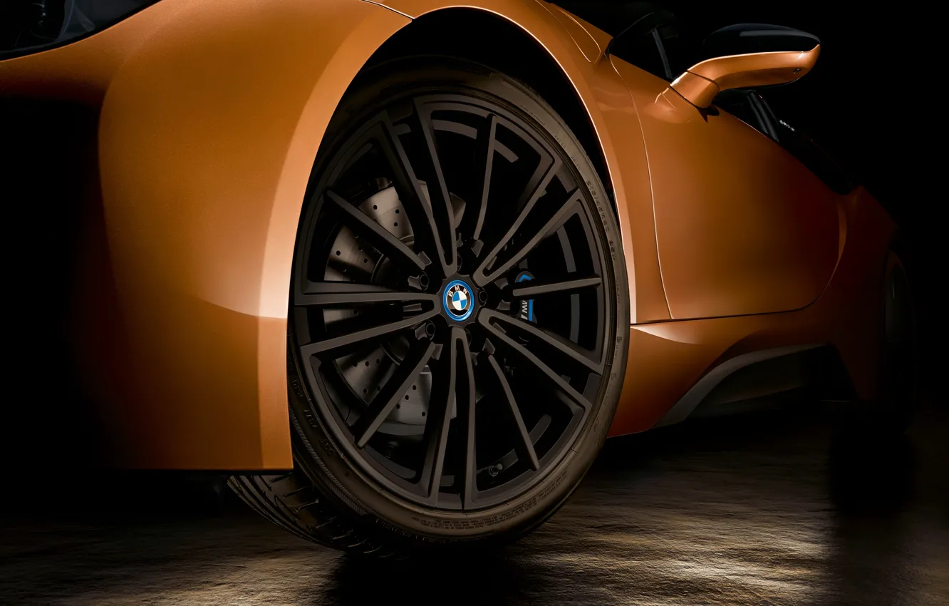 Photo wallpaper Roadster, wheel, 2018, BMW i8