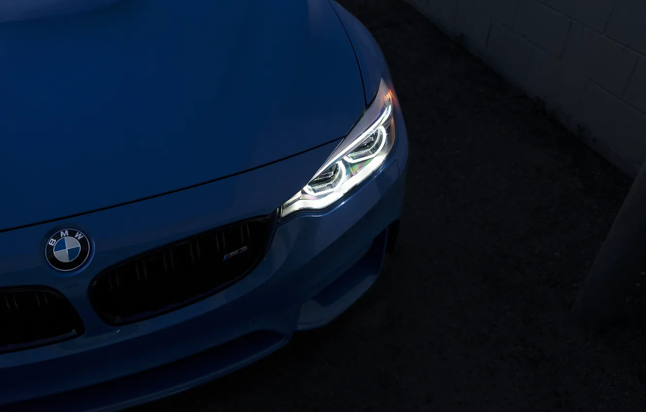 Photo wallpaper BMW, Light, Blue, F82, Sight, LED