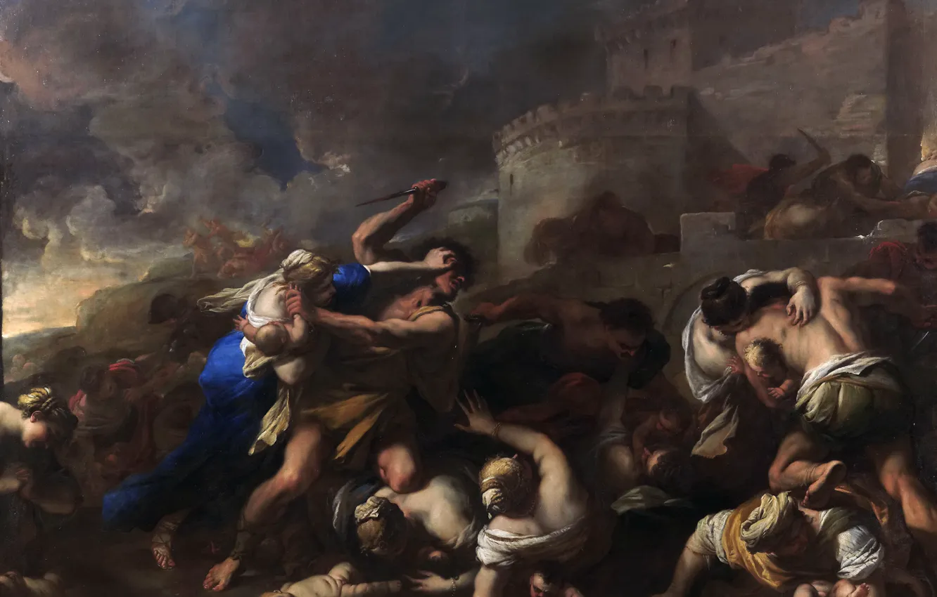Photo wallpaper picture, mythology, Luca Giordano, The Massacre Of The Innocents