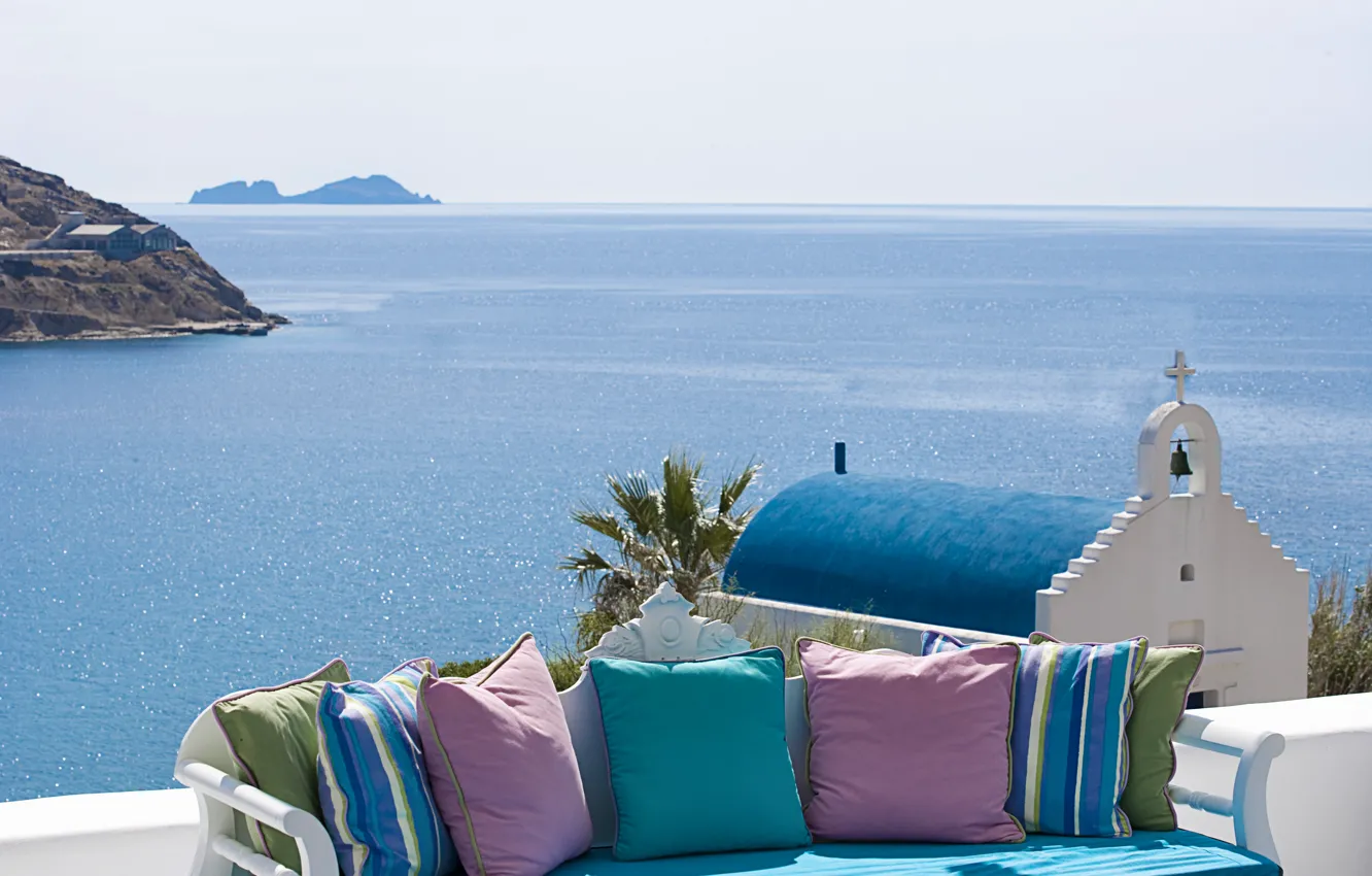 Photo wallpaper sea, summer, the sky, landscape, nature, Greece