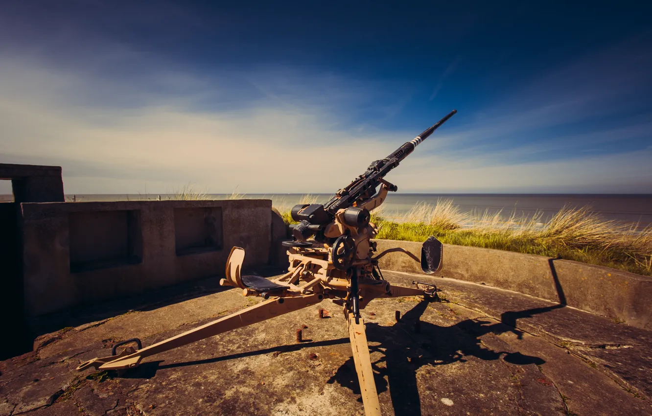 Photo wallpaper weapons, background, 2cm FLAK 28 Oerlikon