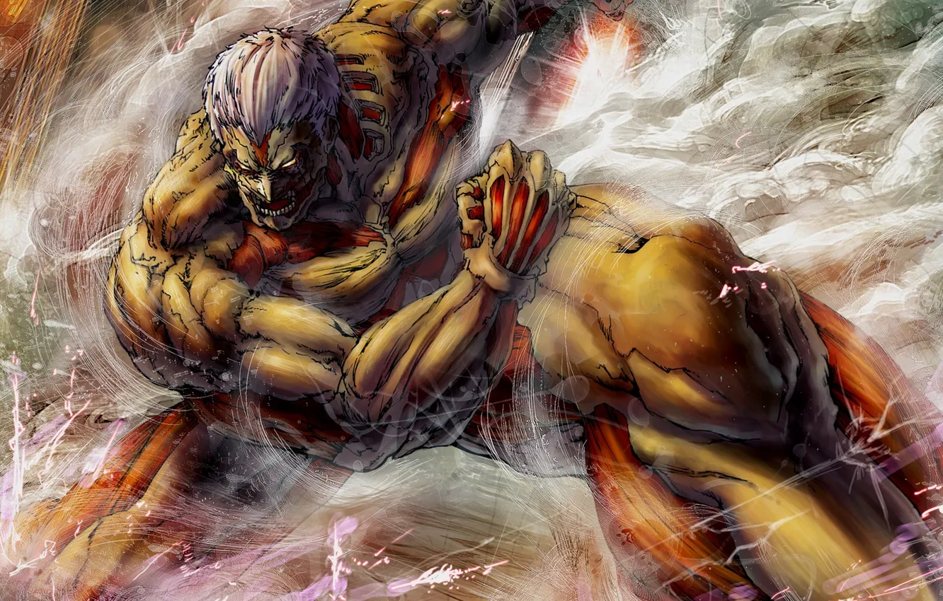 Photo wallpaper art, Titan, armored, Attack Of The Titans
