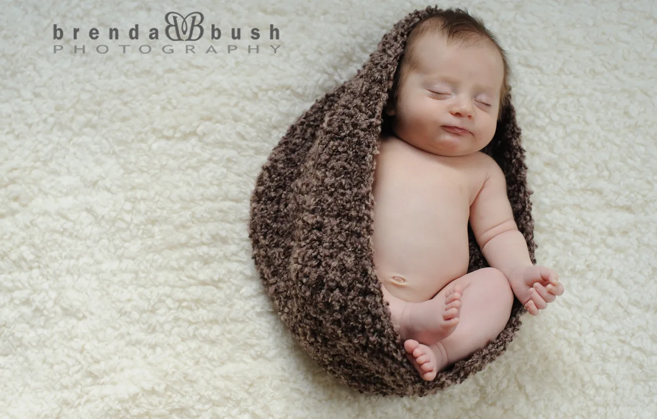 Photo wallpaper eyes, baby, sleeping