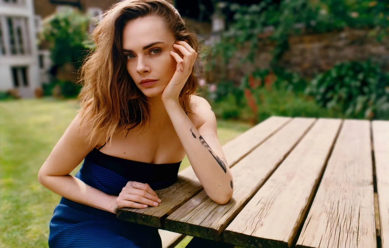 Photo wallpaper girl, beautiful, model, sweet, Cara Delevingne