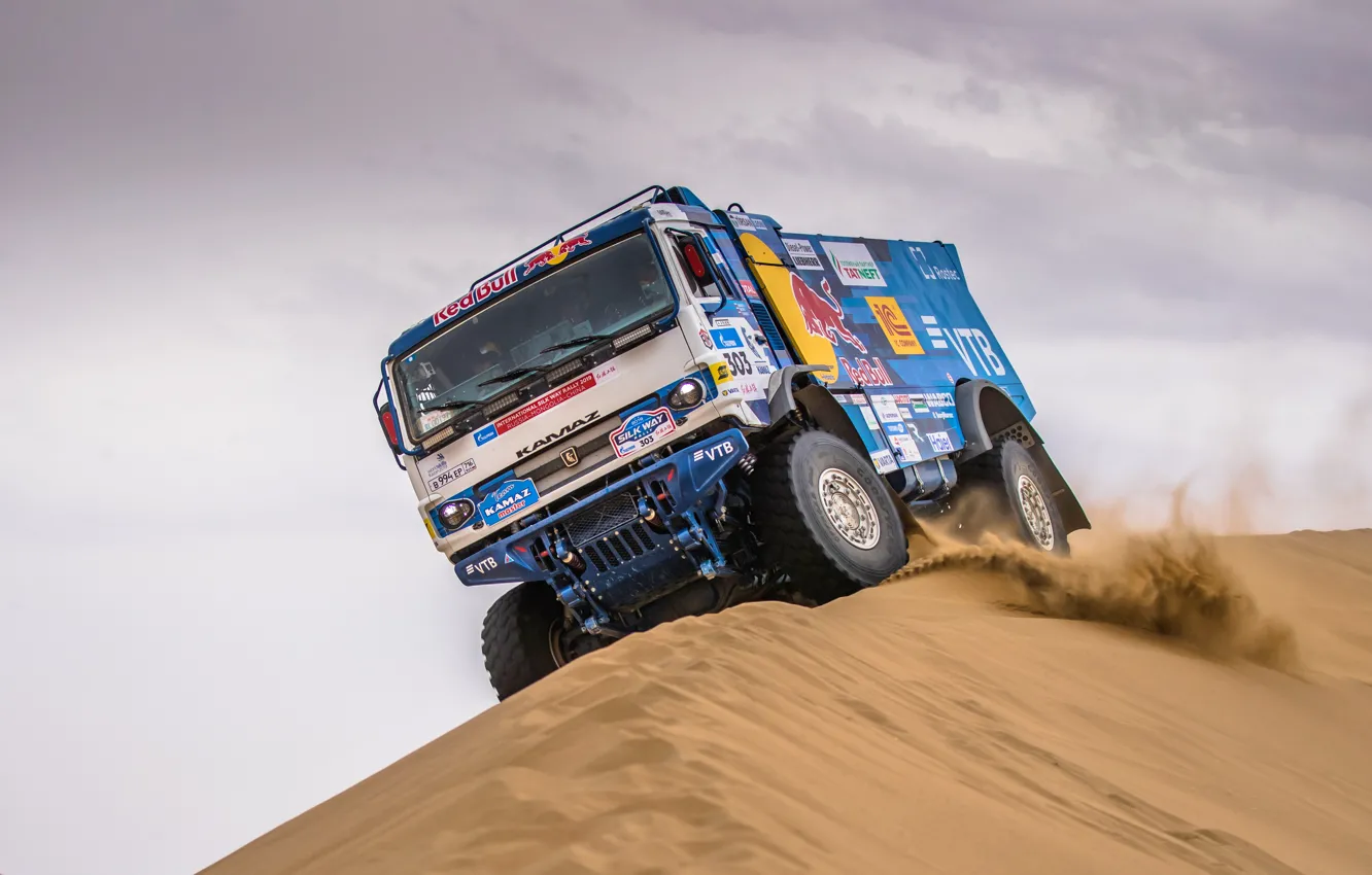 Photo wallpaper Sand, Auto, Sport, Machine, Truck, Race, Master, Russia