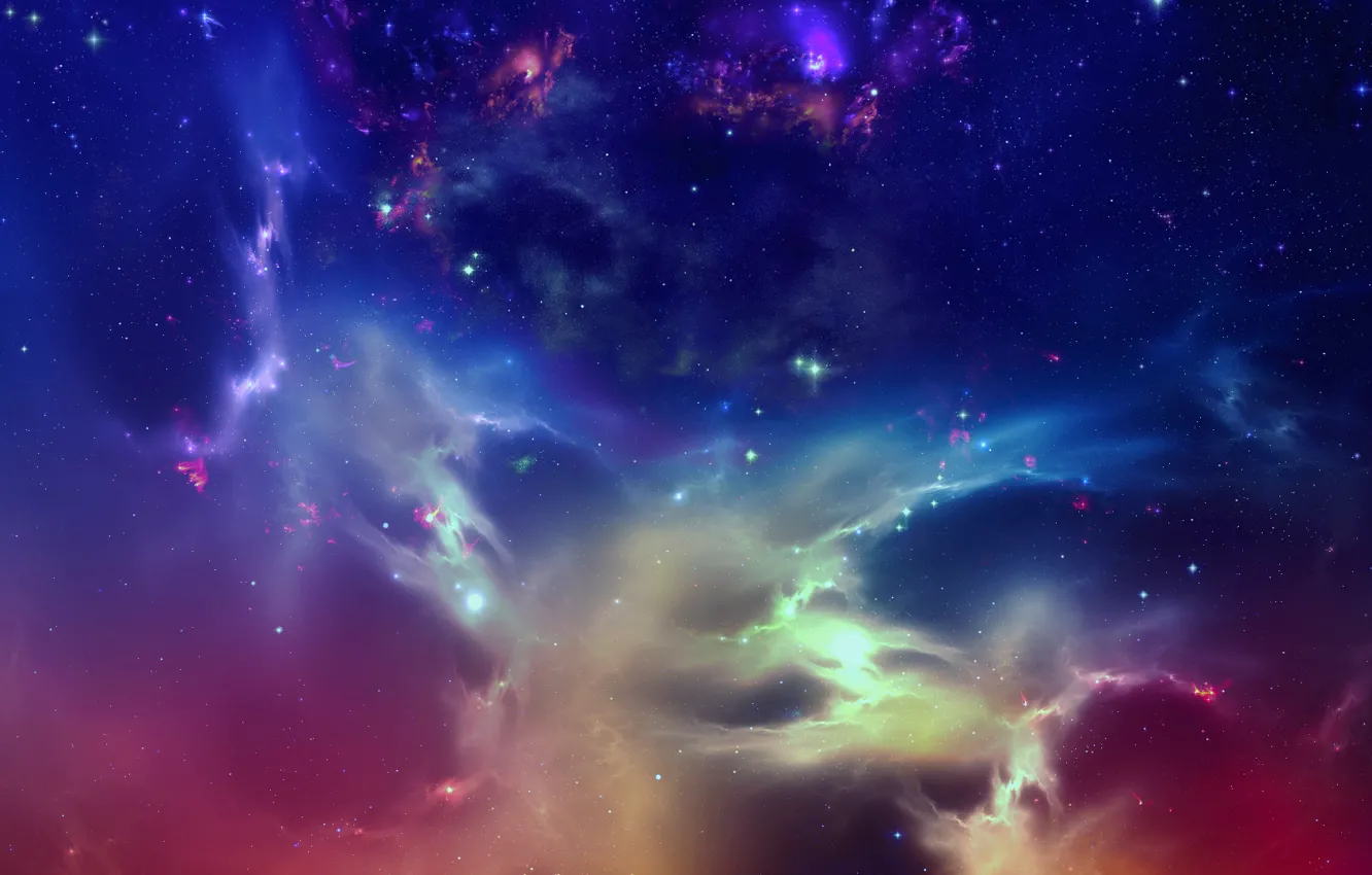 Photo wallpaper space, stars, star formation, nebula Titan, nebula Titanus