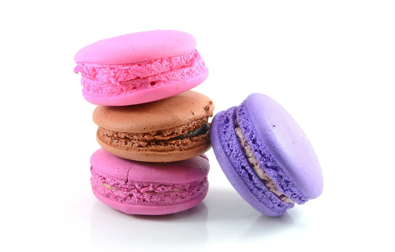 Photo wallpaper cookies, cream, macaron, macaroon, almond