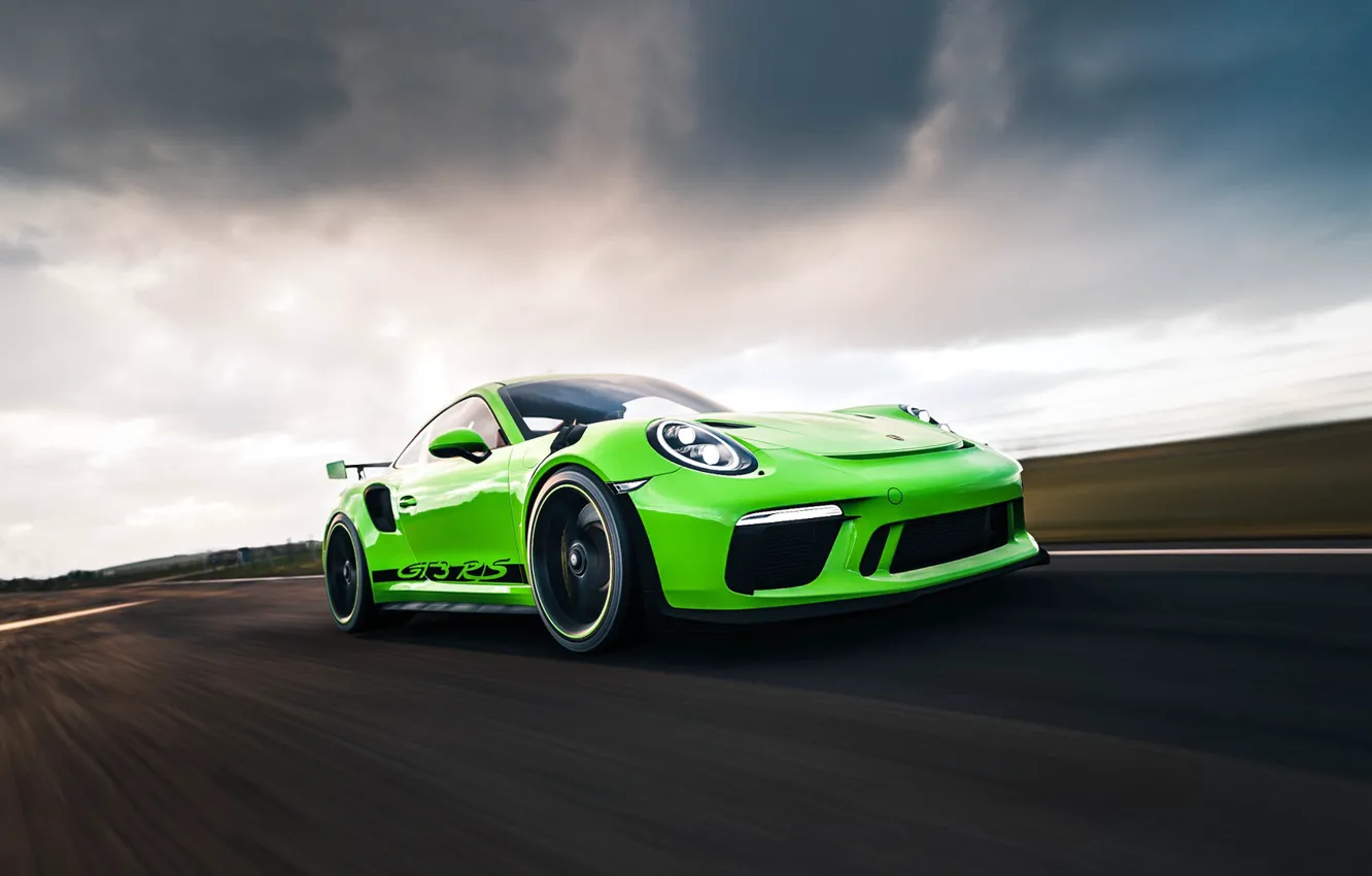 Photo wallpaper Auto, The game, Porsche, Green, Machine, Track, Auto, Green