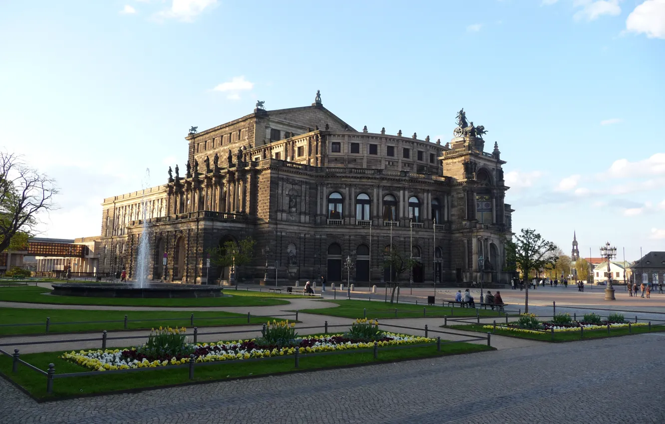Photo wallpaper Germany, Dresden, theatre