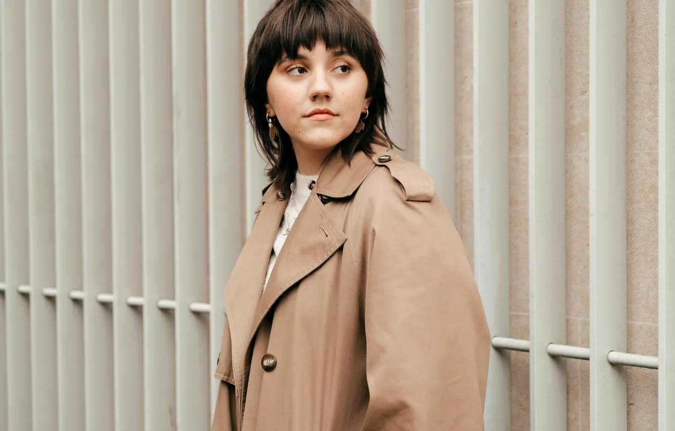 Photo wallpaper look, earrings, brown eyes, brown eyes, look, earrings, nice woman, cute woman