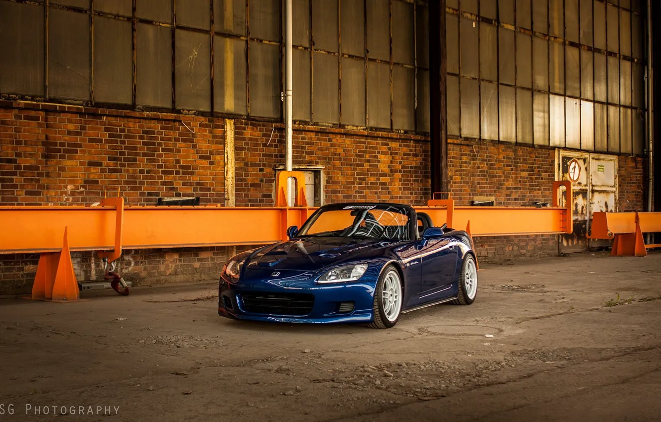 Photo wallpaper Japan, Honda, Honda, blue, tuning, S2000, Cabrio, JDM
