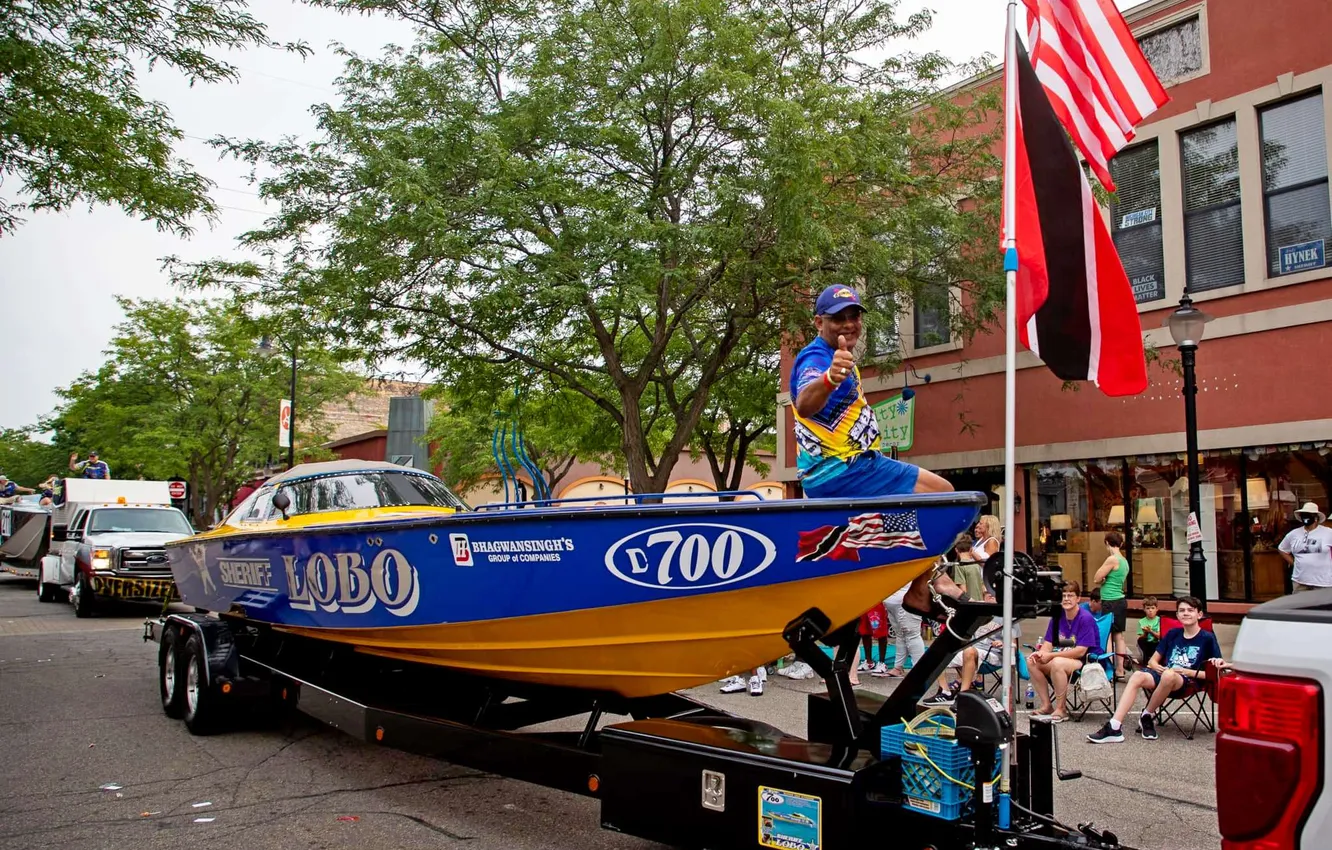 Photo wallpaper race, boat, speed