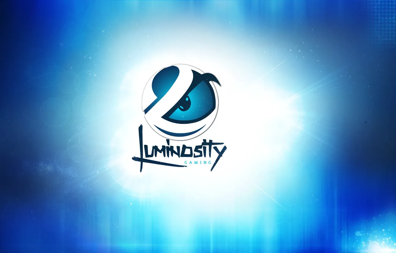Photo wallpaper logo, blue background, csgo, cs go, Luminosity Gaming