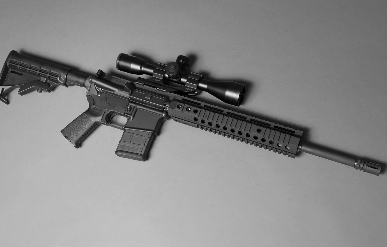 Photo wallpaper weapons, background, AR-15, assault rifle