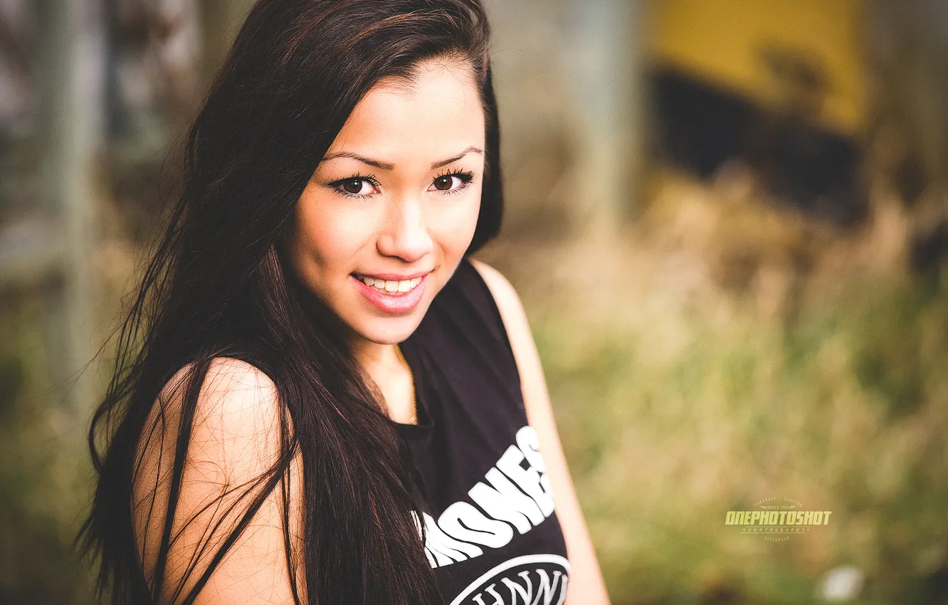 Photo wallpaper girl, smile, photographer, girl, Asian, photography, photographer, Florian Seelmann