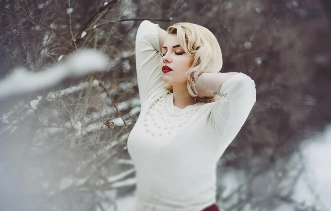 Photo wallpaper ice, winter, snow, model, cold