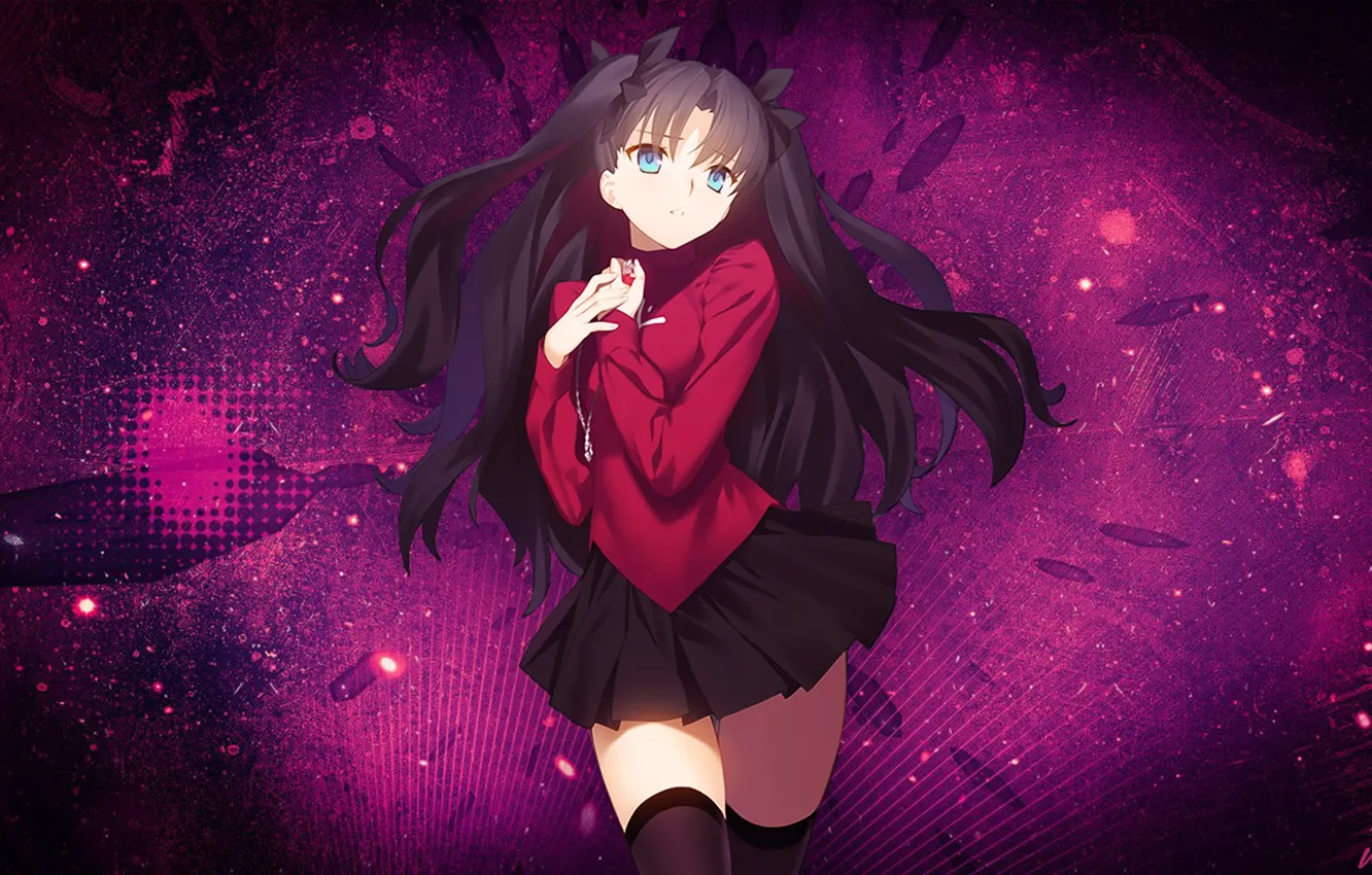 Photo wallpaper abstraction, background, Rin, Tohsaka Rin, Fate stay night, Fate / Stay Night