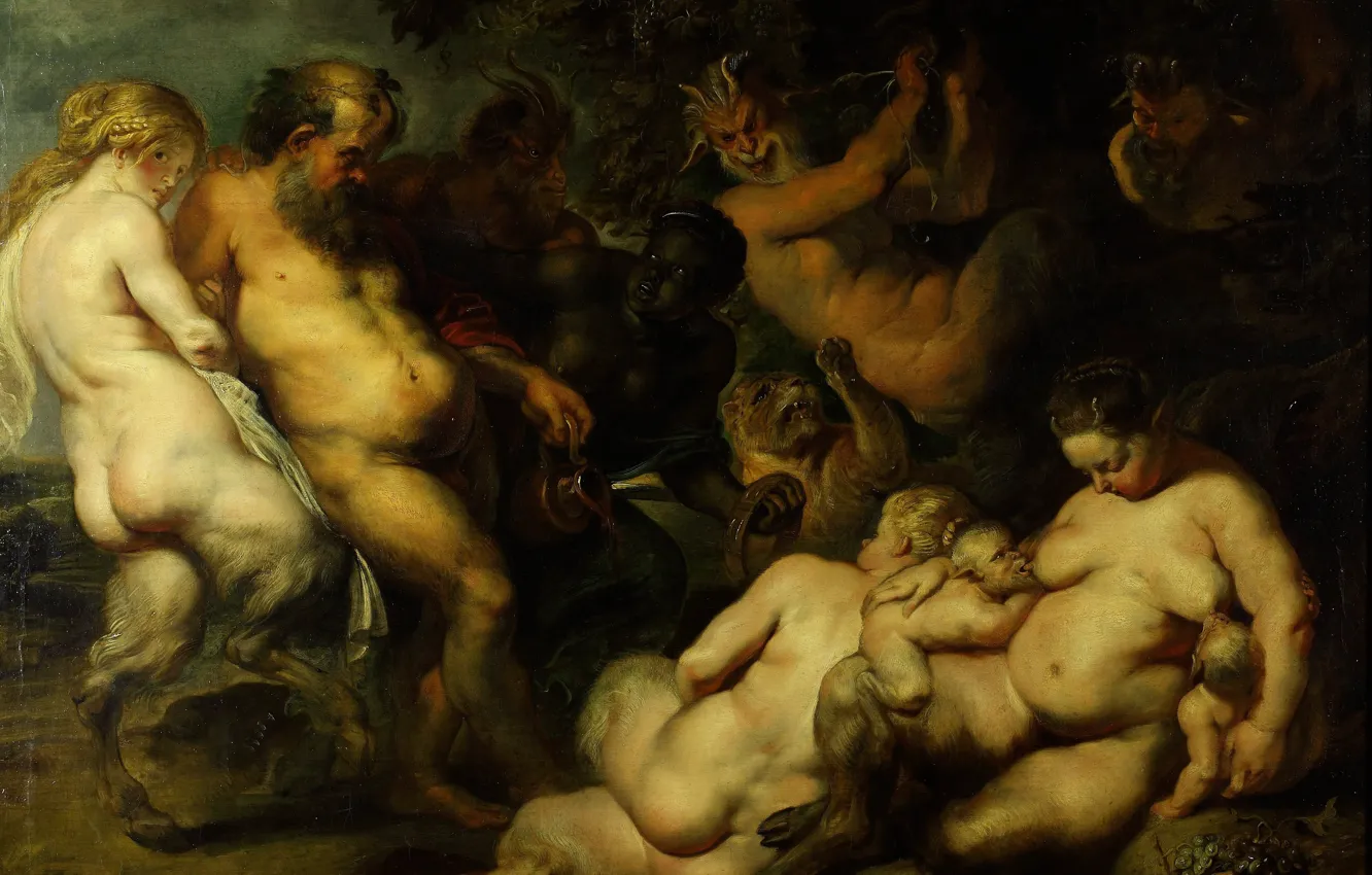 Photo wallpaper erotic, picture, Peter Paul Rubens, mythology, Orgy, Pieter Paul Rubens