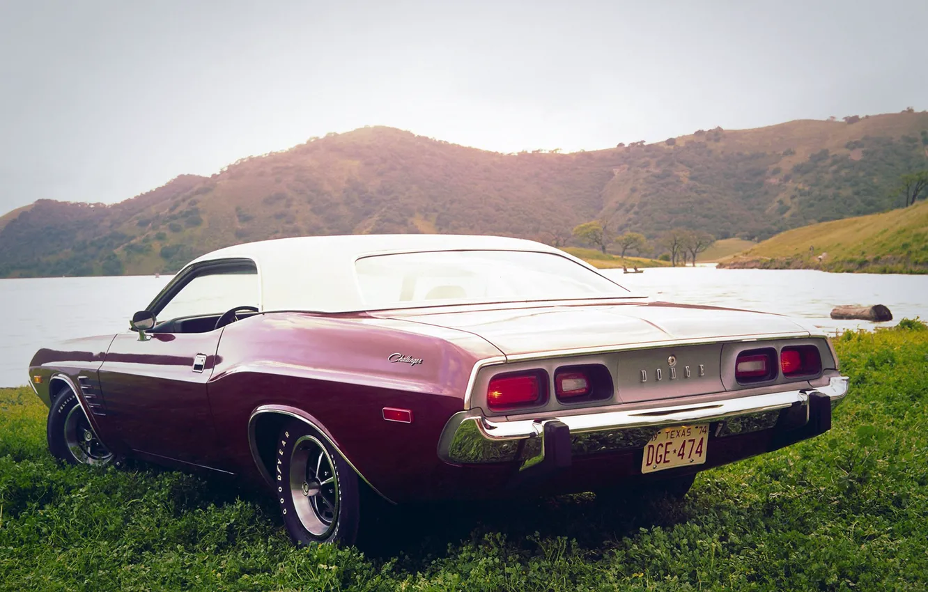 Photo wallpaper car, Muscle, Dodge, Challenger