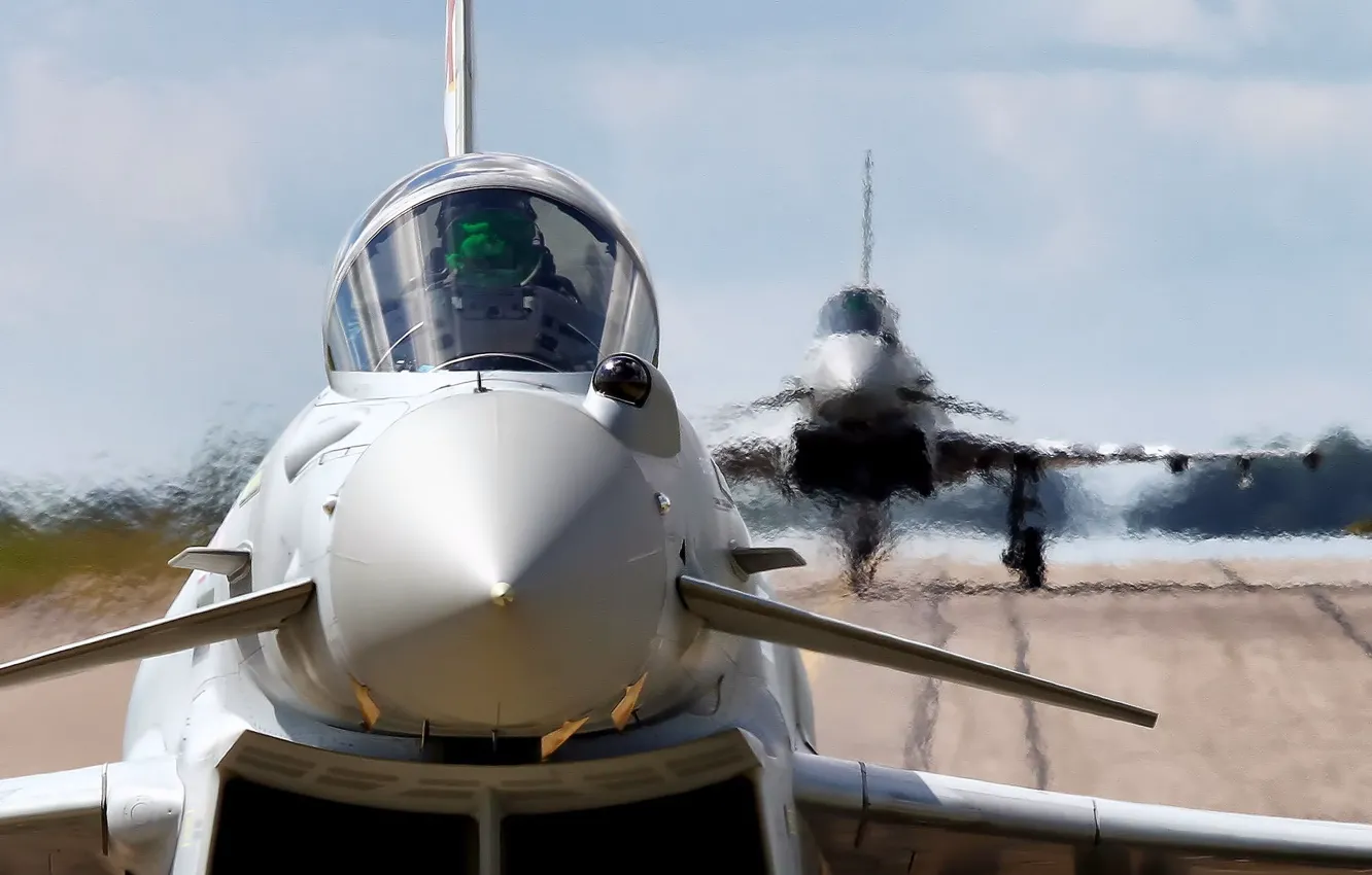 Photo wallpaper fighter, multipurpose, Typhoon, Eurofighter