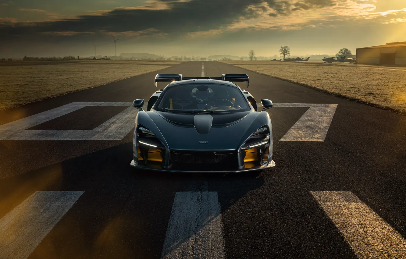 Photo wallpaper McLaren, supercar, front view, Senna, Novitec, 2020