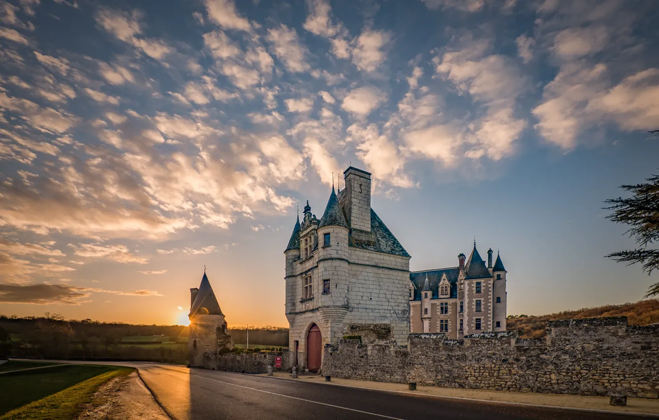 Photo wallpaper architecture, the sky, clouds, castle