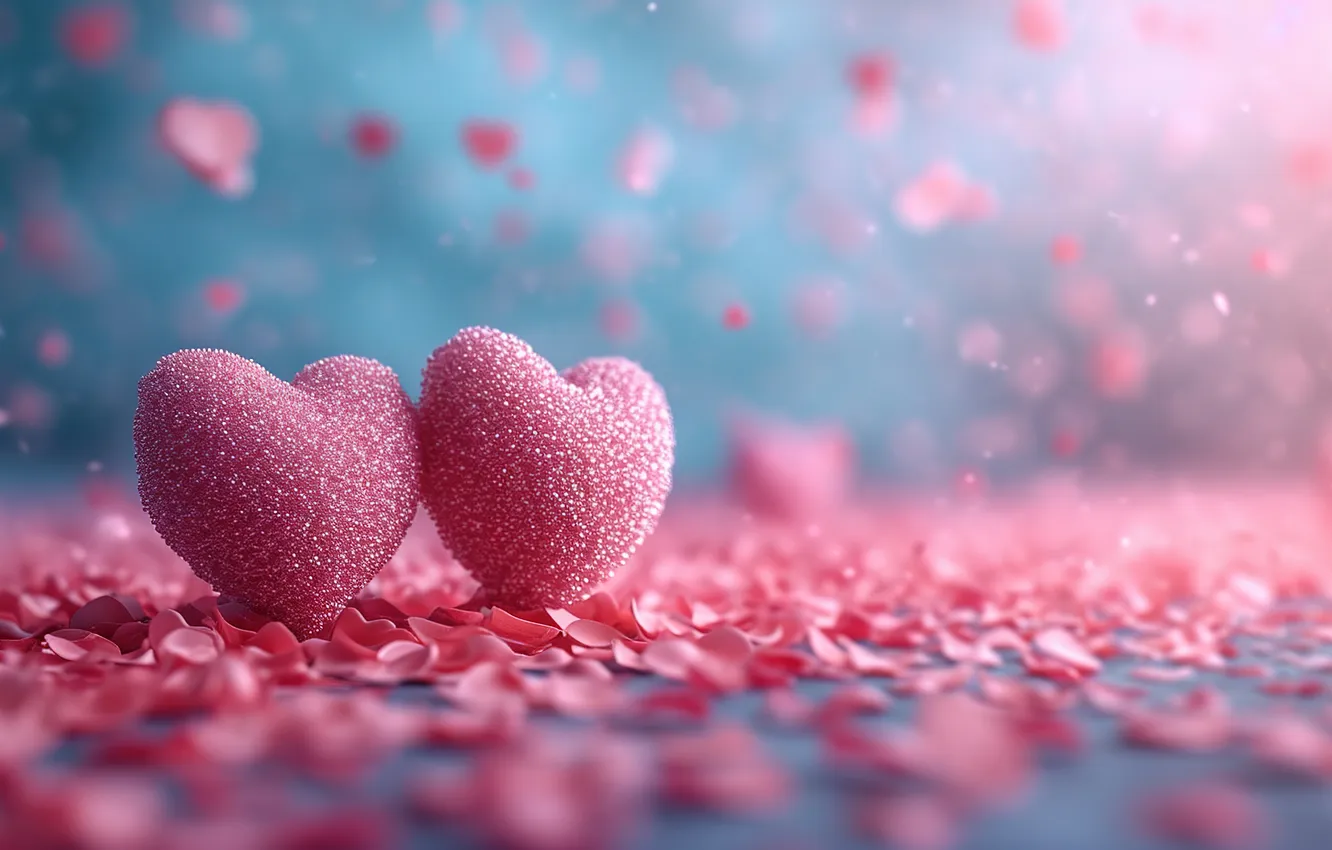 Photo wallpaper love, background, romance, heart, hearts, love, Valentine's day, pink
