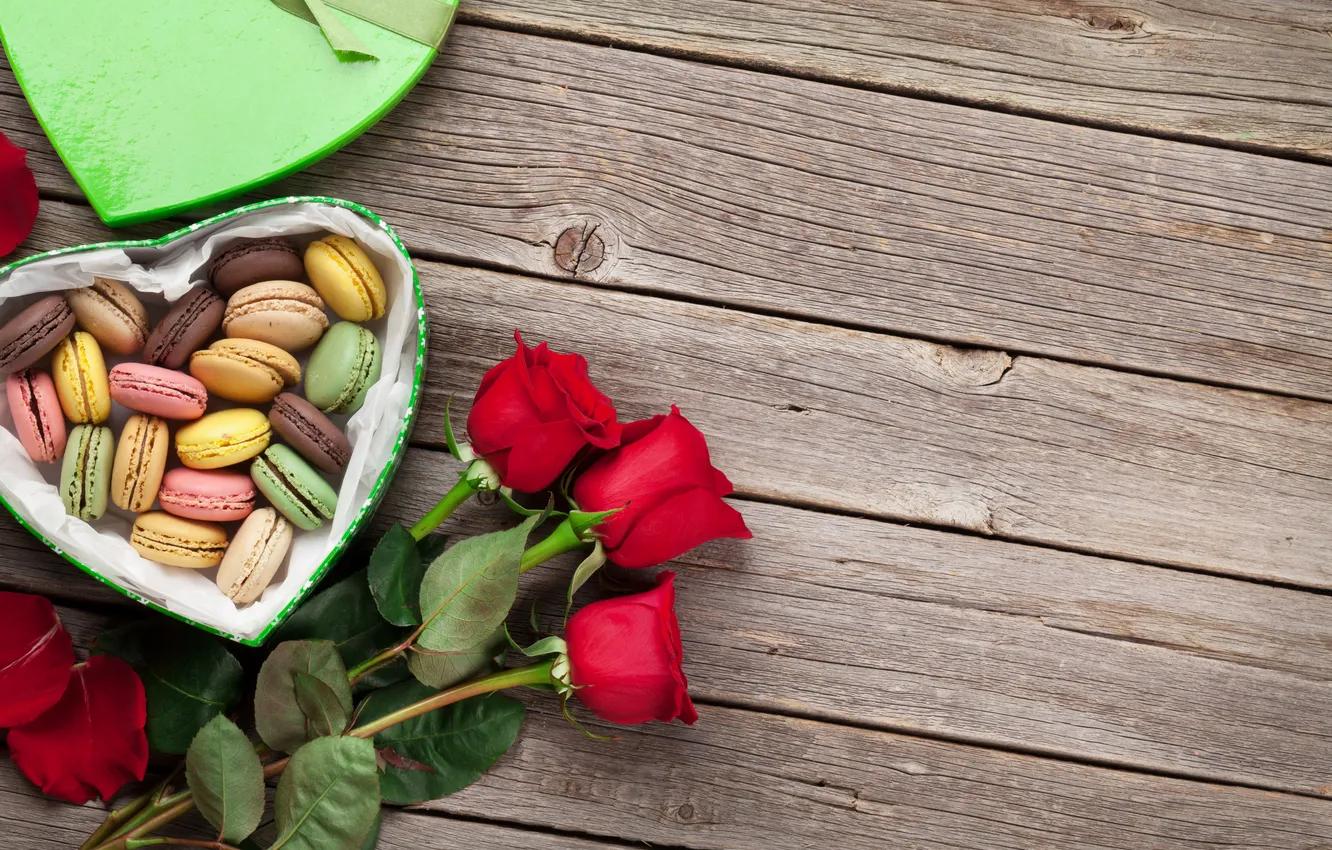 Photo wallpaper love, flowers, gift, romance, heart, roses, love, Valentine's day