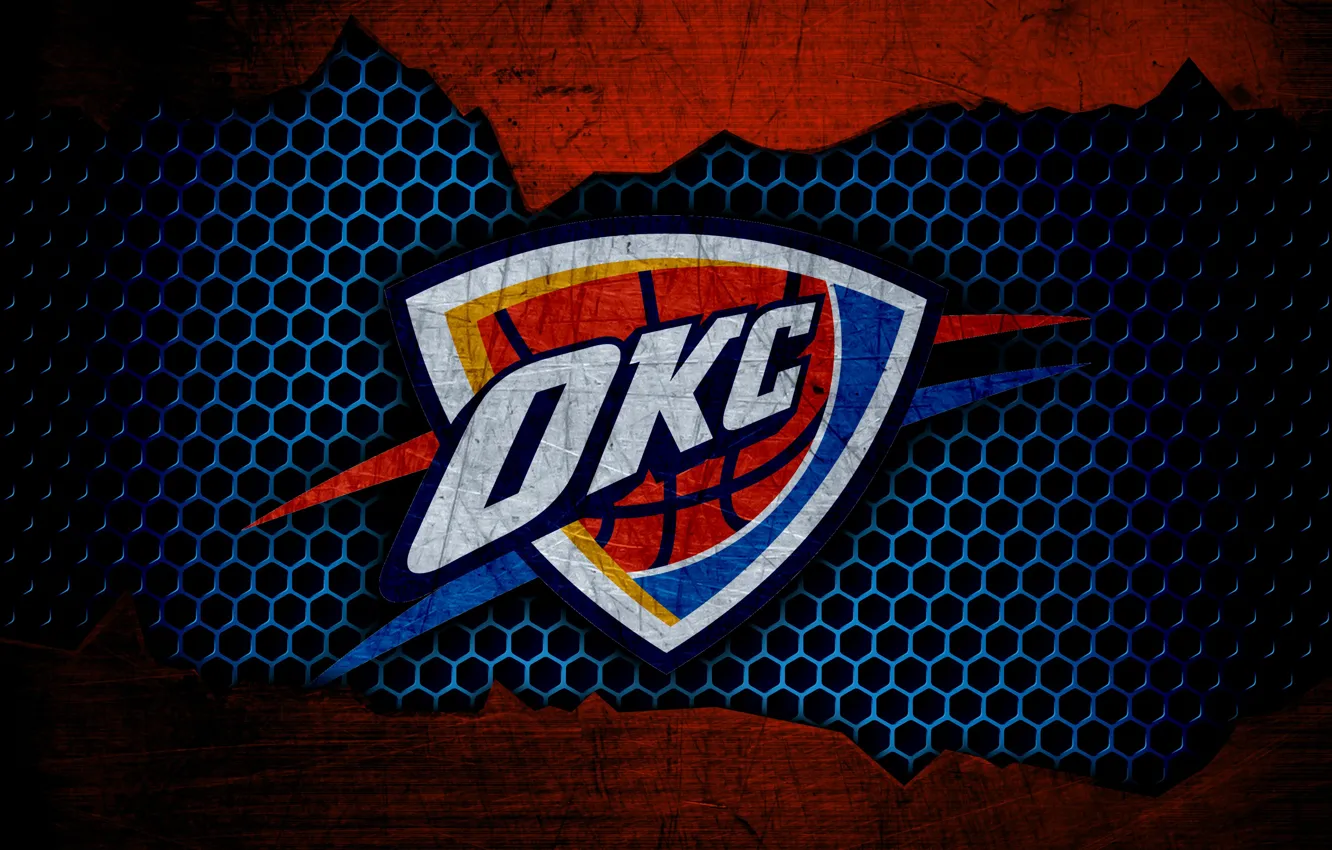 Photo wallpaper wallpaper, sport, logo, basketball, NBA, Oklahoma City Thunder