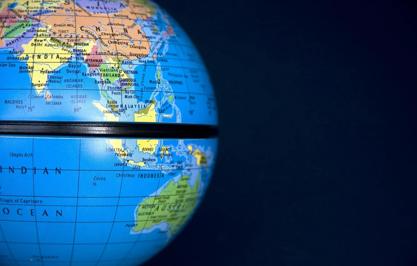 Photo wallpaper earth, balls, globe, country