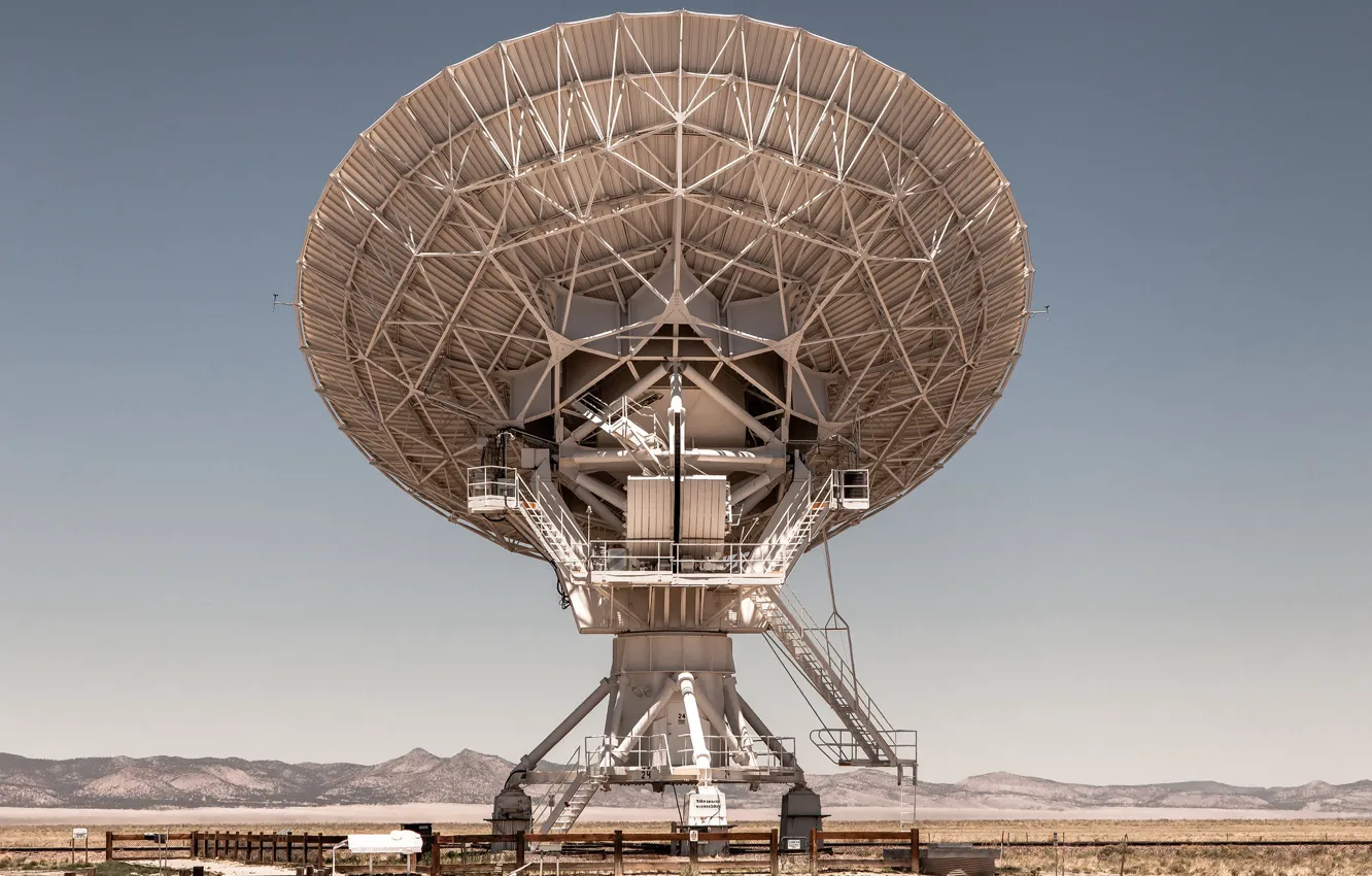 Photo wallpaper desert, antenna, Astronomy Observatory, National Radio
