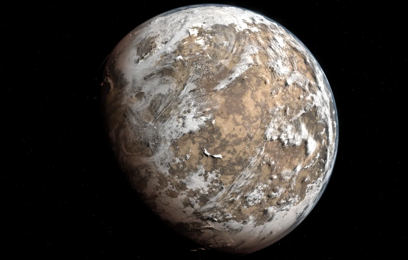 Photo wallpaper ice, clouds, snow, planet, geography