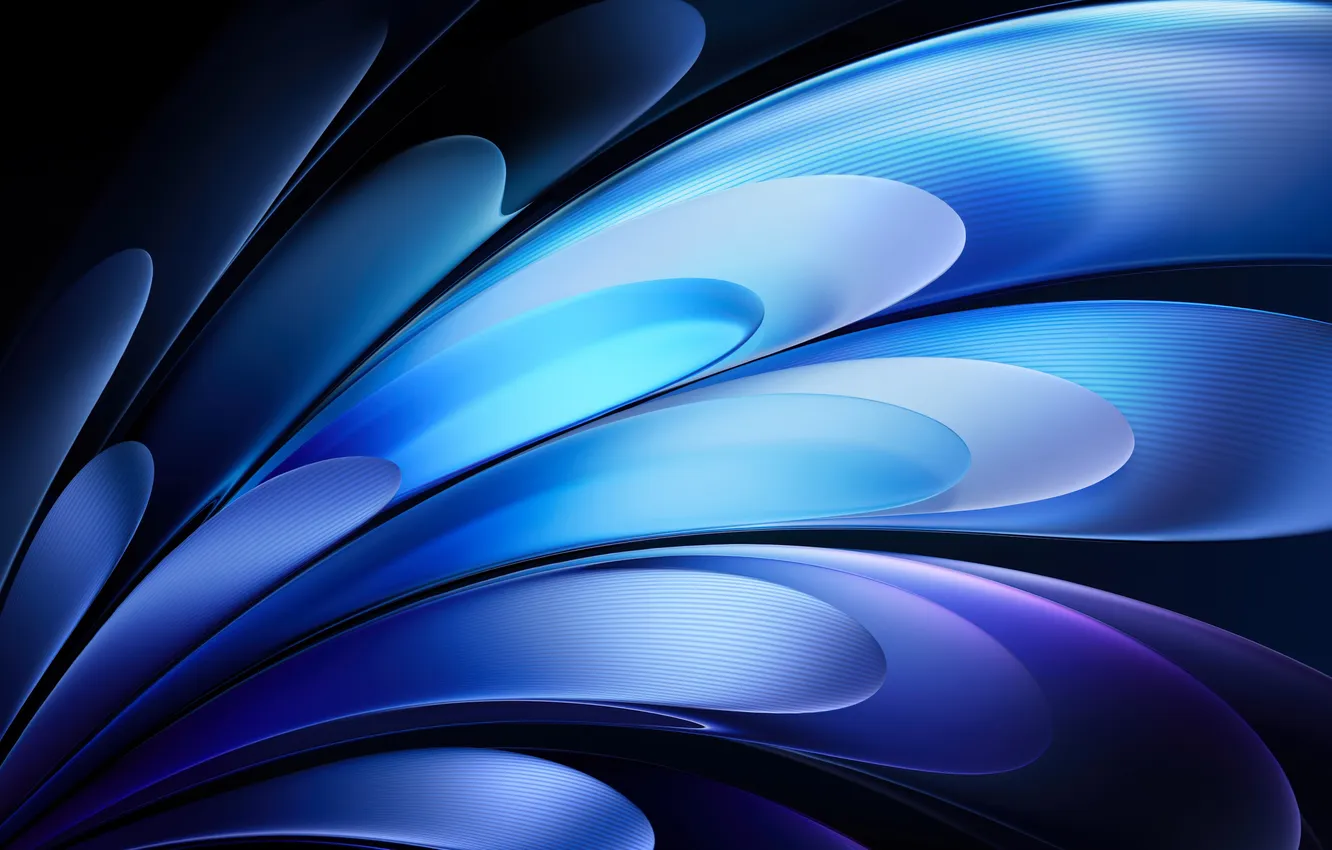 Photo wallpaper abstract, gradient, dark blue, Vivo Pad