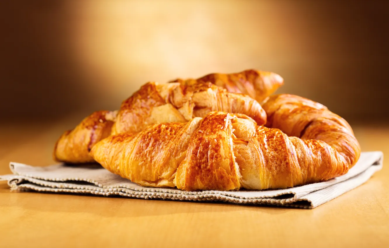 Photo wallpaper cakes, growing, breakfast, croissant, baked