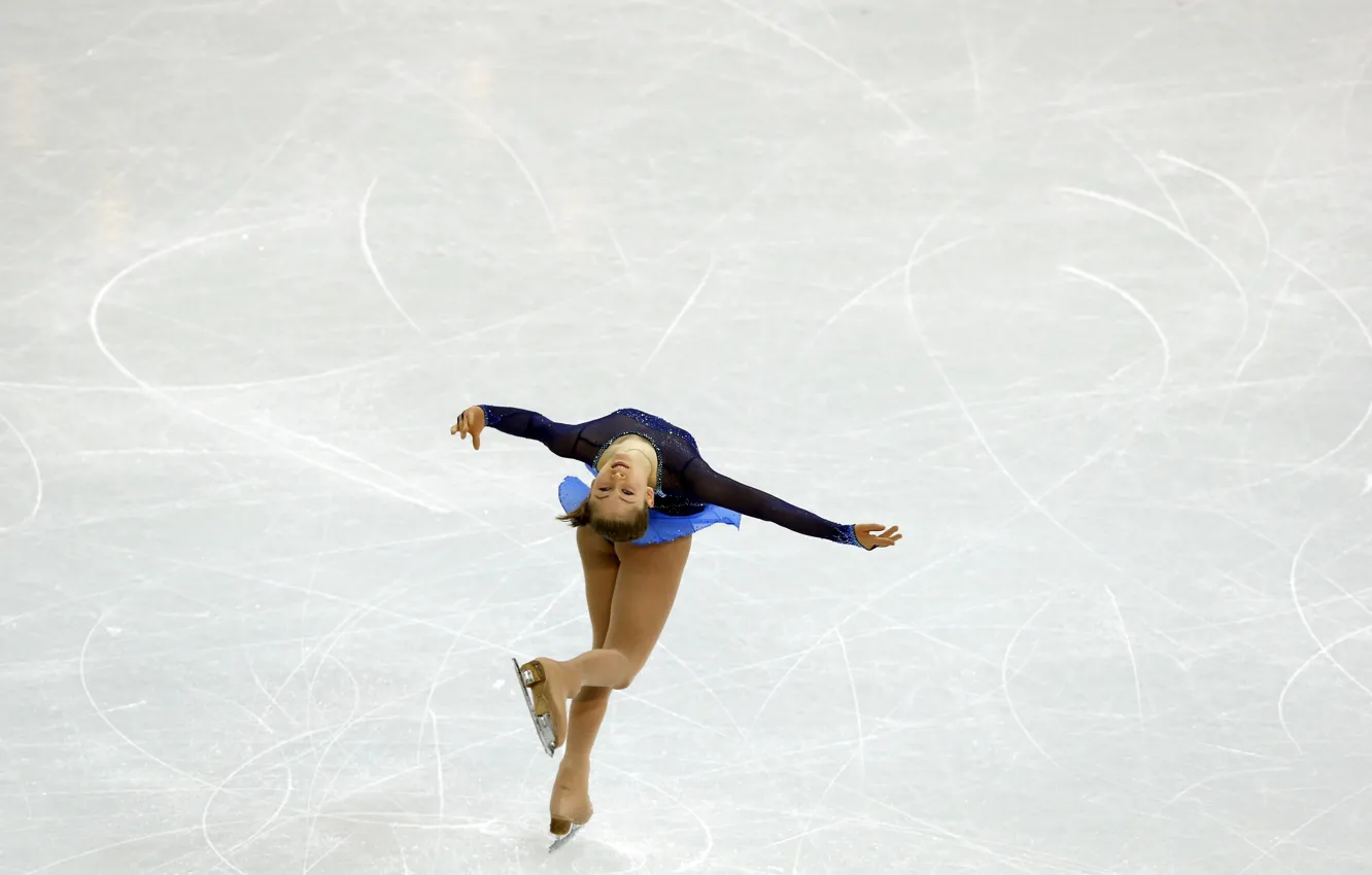 Photo wallpaper ice, figure skating, RUSSIA, Olympic champion, Sochi 2014, Yulia Lipnitskaya, skater, Yulia Lipnitskaya